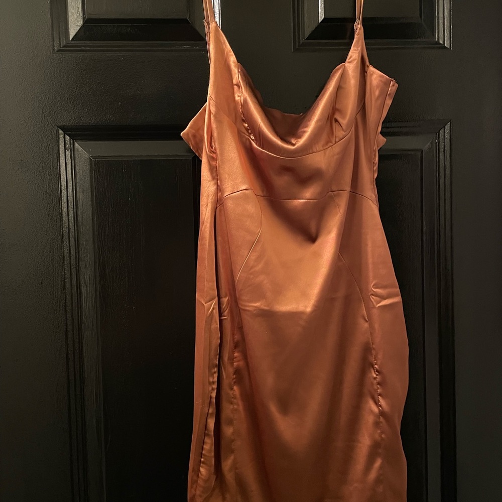 Silk backless dress
